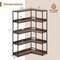 L-Shaped Bookshelf with Metal Frame, 5 Tiers and Anti-Tip Kit
